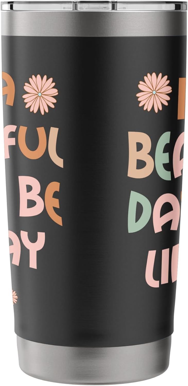 LINDSAY Personalized Name It's A Beautiful Day To Be LINDSAY Stainless Steel Insulated Tumbler image 2