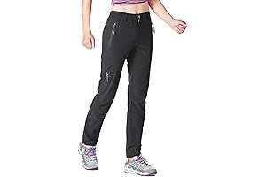 Women's Hiking Pants: GOpune Quick-Dry, Water-Resistant, Elastic Waist Joggers for Outdoor Adventures