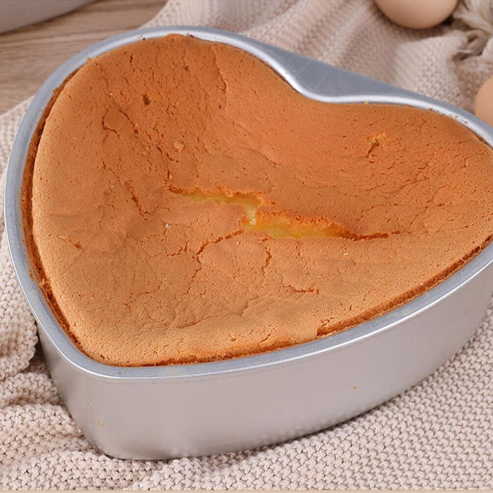 Alipis Moule à Gâteau Réutilisable Facile à Nettoyer Forme Cœur en Alliage D'aluminium 2 Pièces pour Pâtisserie et Débutants