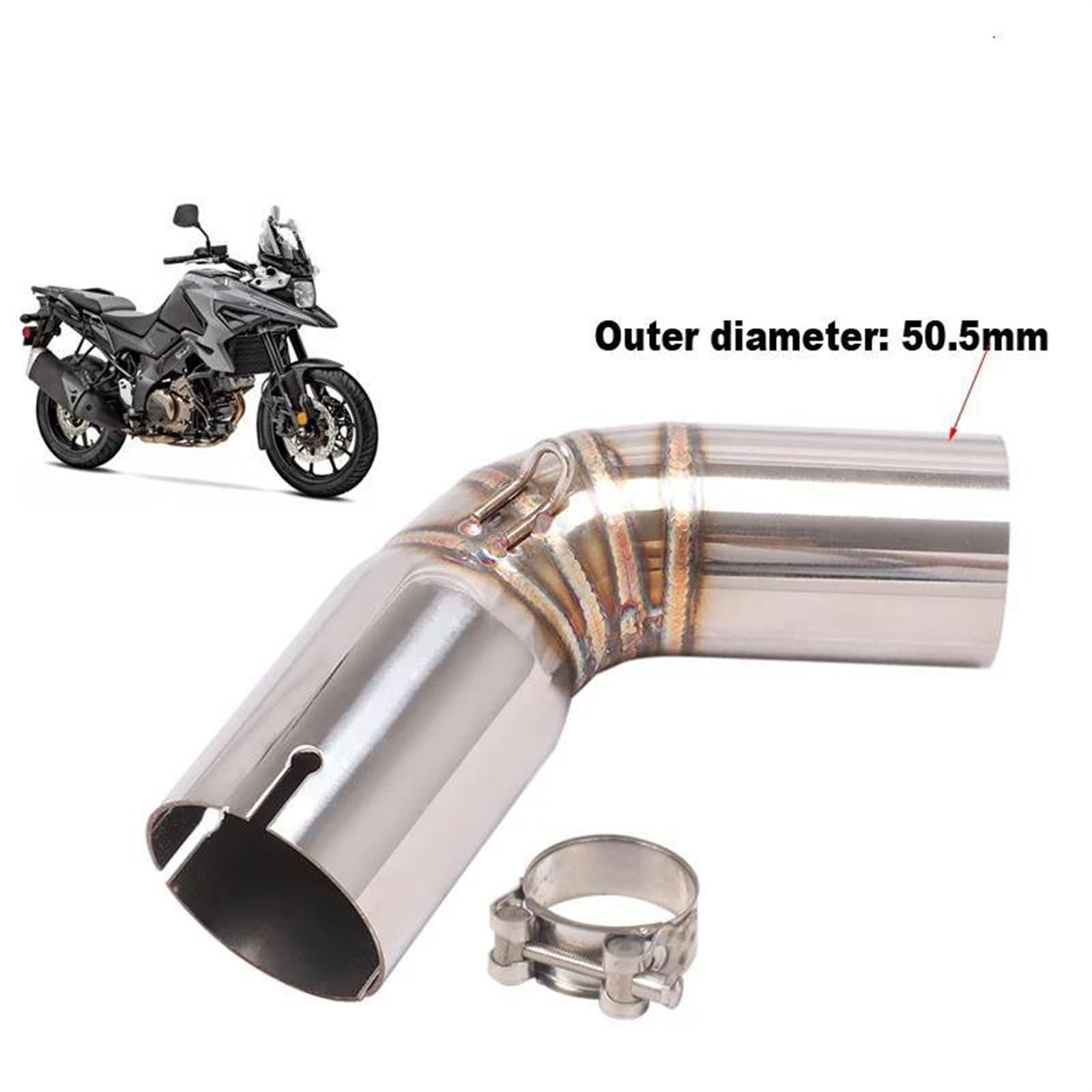 Silenciador De Escape Para Motocicleta Tubo Medio Modificado Conexión Deslizante Para SUZUKI Para V-STROM 1050 DL1050 2020 2021