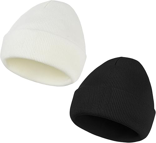 American Trends Gorro para hombre y mujer gorro de punto suave y lindo con diseño de calavera