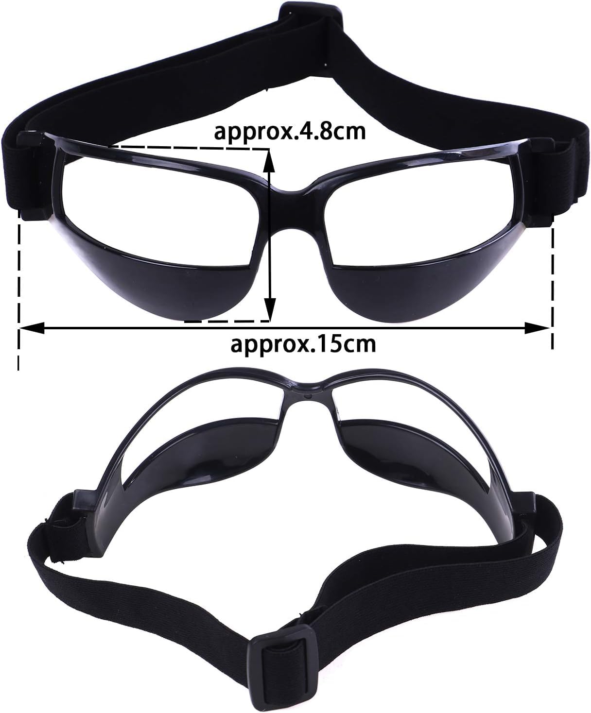 POFET 2 pcs Lunettes de Basket-ball Sport Dribble Specs Lunettes Noir Lunettes de Sport Dribble Specs Basketball Training Aid pour Adolescents Enfants Cadeaux