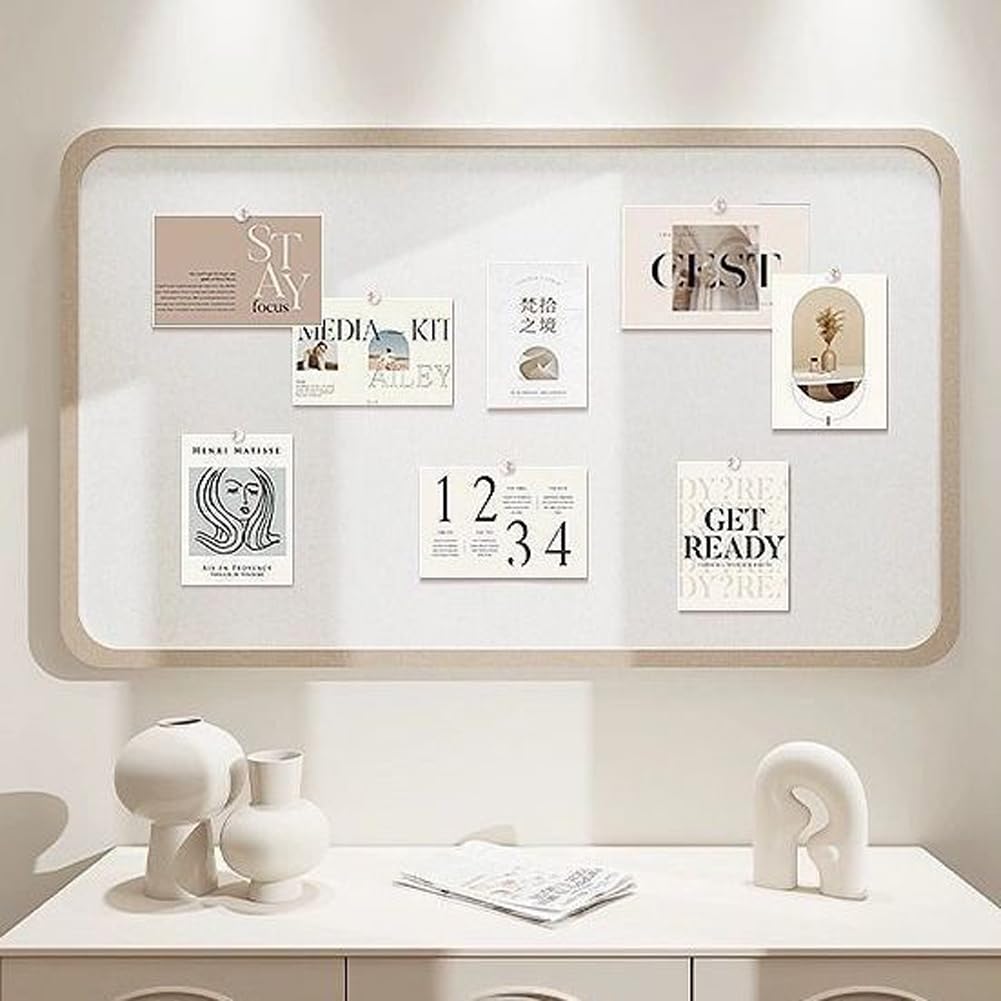 Tablero de Corcho Rectangular, Ideal como tablón de anuncios, Alternativa para oficinas y escuelas, o para Crear Paneles de visión, con 20 chinchetas.