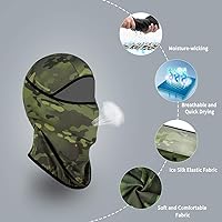 Vista 2 de Achiou - Pasamontañas con protección UV, seda de hielo, para hombres y mujeres, capucha para ciclismo, escalar, correr