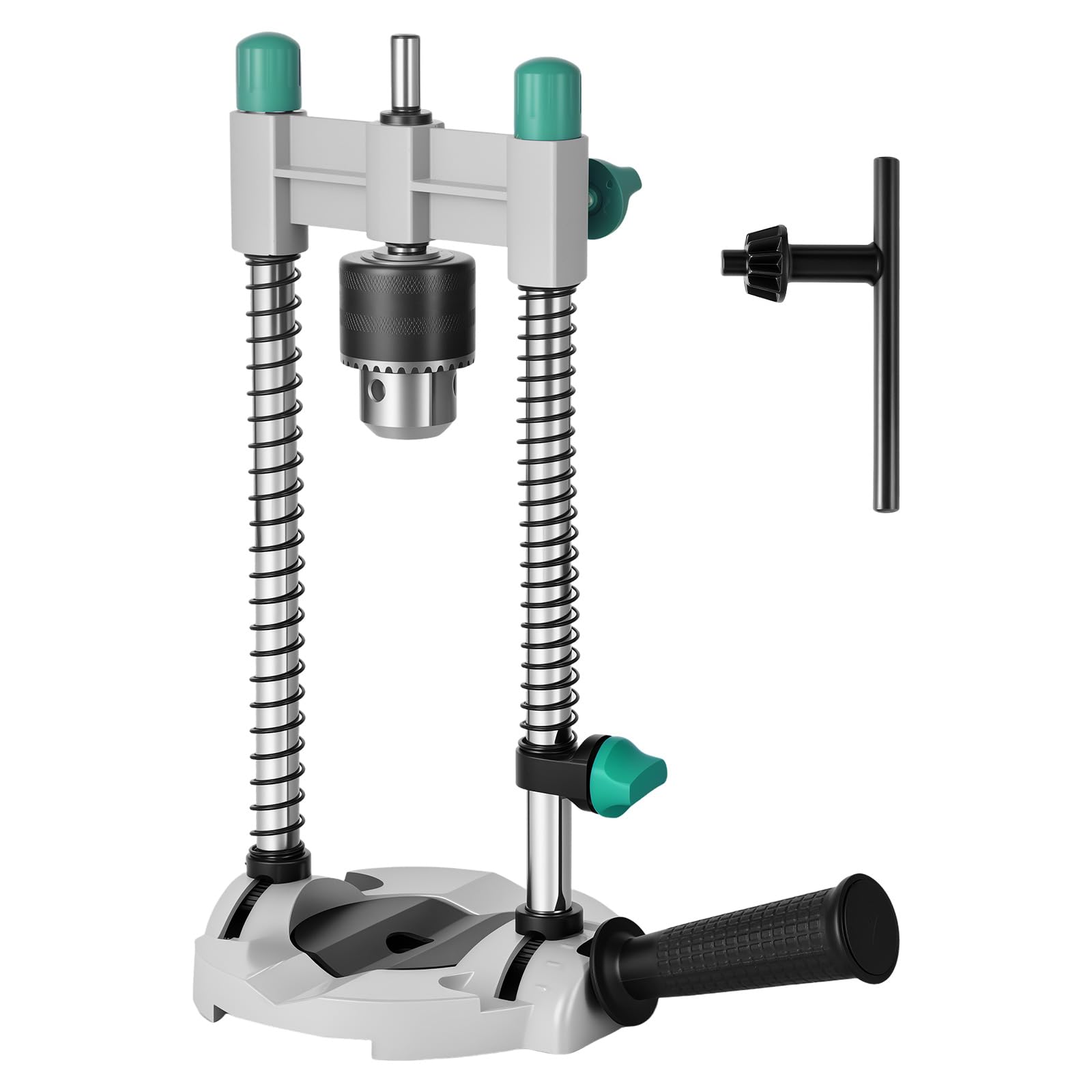 Sutowe Drill Stand with Chuck 45°-90° Multi Angle Drill Guide Electric Drill Holder Stand Universal Drilling Jig Attachment Drill Positioning Bracket