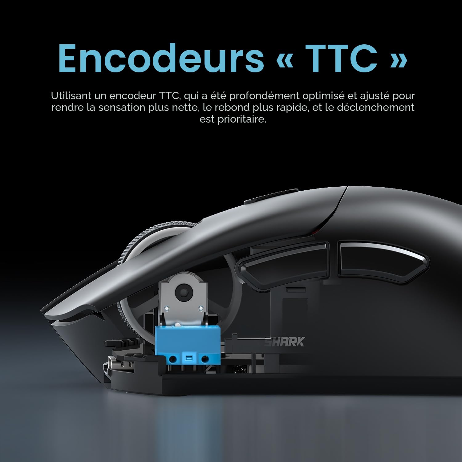 ATTACK SHARK R1 Souris Superlight 59 g, capteur de Jeu PixArt PAW3311, Souris de Jeu sans Fil/Filaire BT/2,4 G, 6 DPI réglables jusqu'à 18 000, Batterie de 65 Heures (Noir)