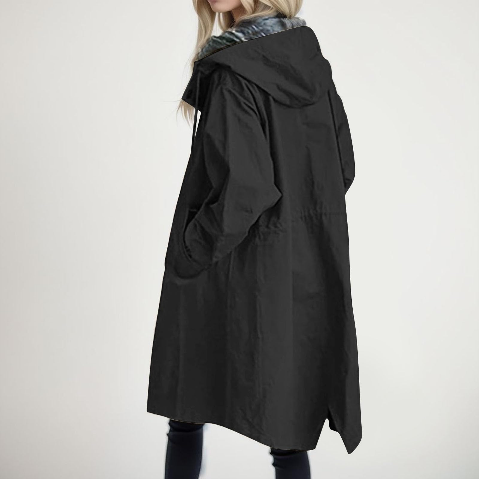 Generisch Elegante giacca a vento da donna con ampia e comoda giacca invernale alla moda, abbigliamento per il tempo libero per le giornate fresche, versatile