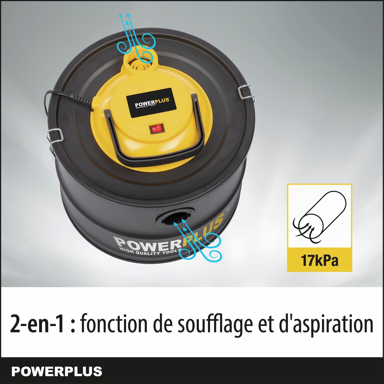 POWERPLUS Vide Cendres POWX3000-1000W 15L