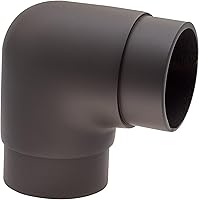 Vista 7 de 2 "diámetro x 2-1/2" H bronce antiguo codo de 90 grados para riel de barra de 2 pulgadas