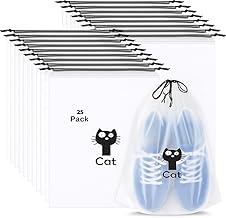 Transparent Shoe Bags for Travel Waterproof Shoe Storage Organizers for Men & Women Dustproof, Portable, Reusable Shoe Covers for Luggage, Closet, and Home Use (11.8x15.7 inch) (25)