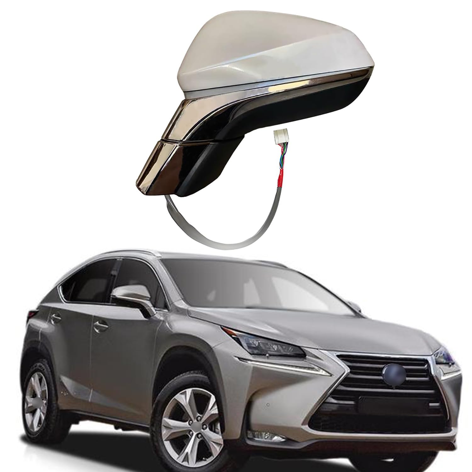 Driver Side Mirror Assembly Fit for 2015-2020 Lexus NX NX200 NX300