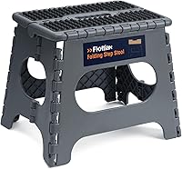 Vista 20 de Flottian Taburete plegable de 13 pulgadas para adultos y niños con capacidad para hasta 300 libras, taburetes plegables antideslizantes con asa