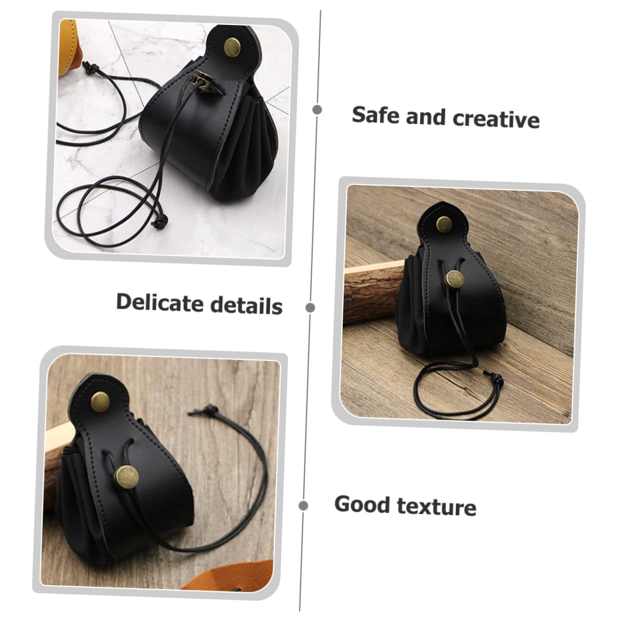 YARNOW 5 Pezzi Custodia Per Dadi Compatto Custodia Viaggio Segnale Piccolo Polvere Gioco Borsa Di Stoccaggio Dei Dadi Marsupio Sacchetto Di Perline Di Gioco Buste Vassoio Pelle