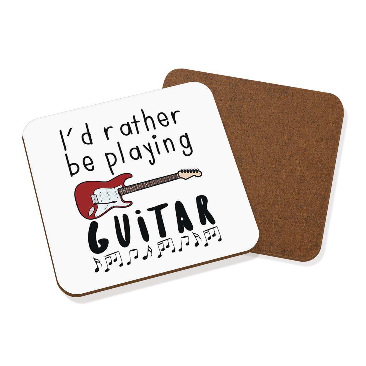 I'd Rather Be Playing Guitar Coaster Drinks Mat