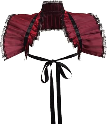 GRACEART Victorian Shrug Shawl Bolero Collar Steampunk Pirate Cosplay Mardi Gras Costume Accessories