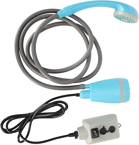 Miniatura 8 de Kit de ducha portátil para exteriores, kit de ducha recargable por USB con bomba para lavado de autos, color azul