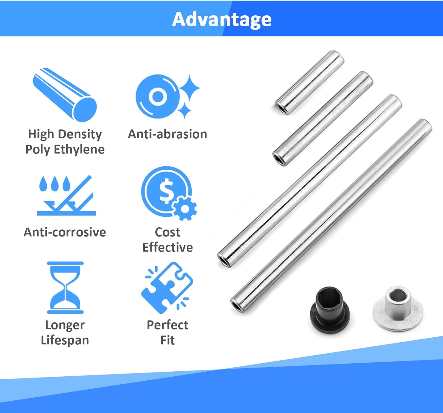 Wsays HDPE A Arm Bushing Kit Compatible with Polaris RZR 800 2008-2014