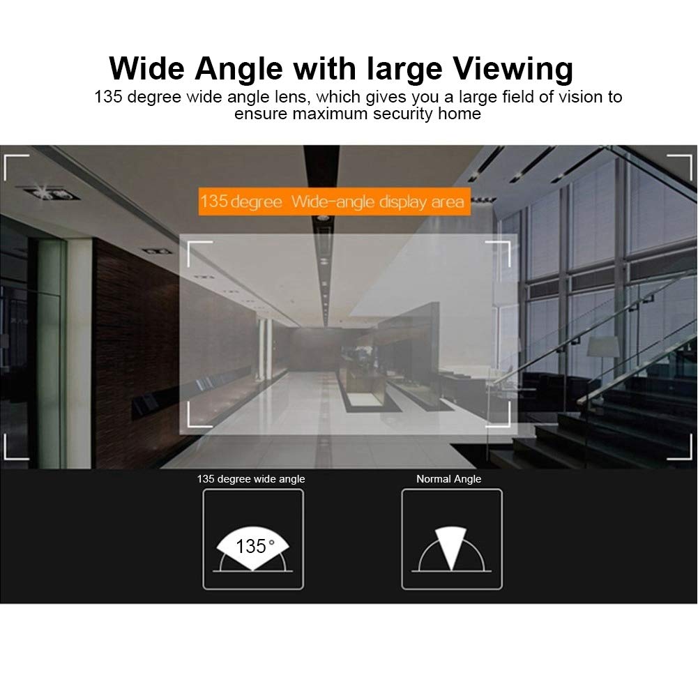 2,4 Zoll HD Smart Türklingel Viewer Digitale Türspion Kamera TFT LCD Bildschirm 135° HD Weitwinkel mit IR Nachtsicht und 24 Stunden Überwachung EIN Knopf Kamera Elektronisches Katzenaugen