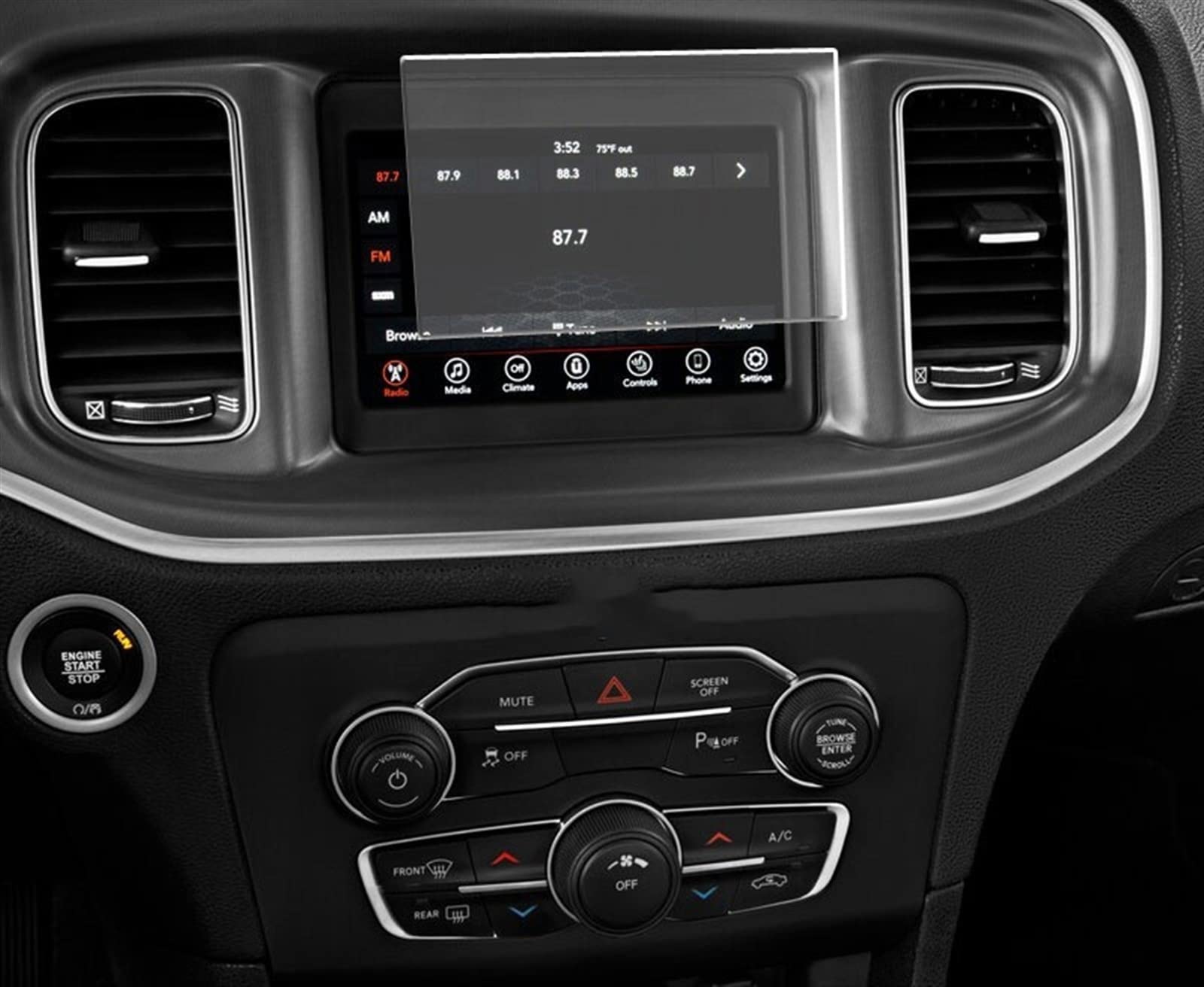 Écran de navigation Dodge Challenger verre trempé haute résistance 8.4 - 3