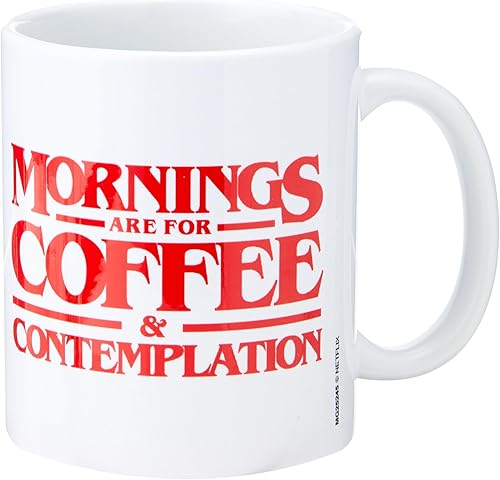 Pyramid International Stranger Things - Taza de cerámica con diseño de café y contemplación en caja de presentación, producto oficial