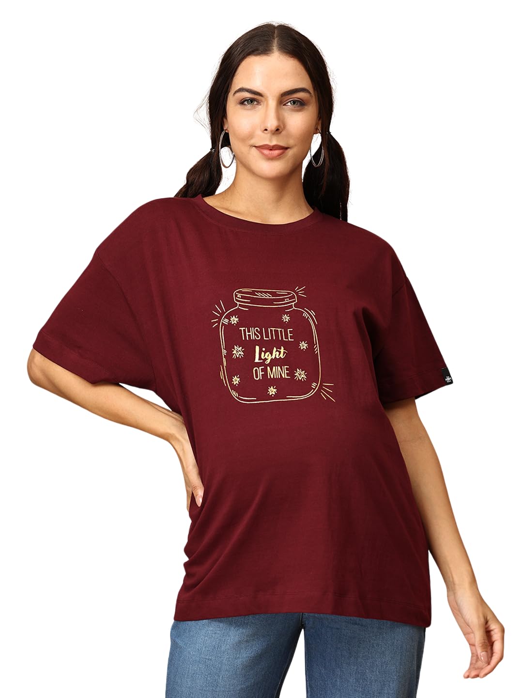 Mom T-Shirt | Cotton | Pre and Post Pregnancy | Quirky Statements | Comfortable | Oversized-image-35