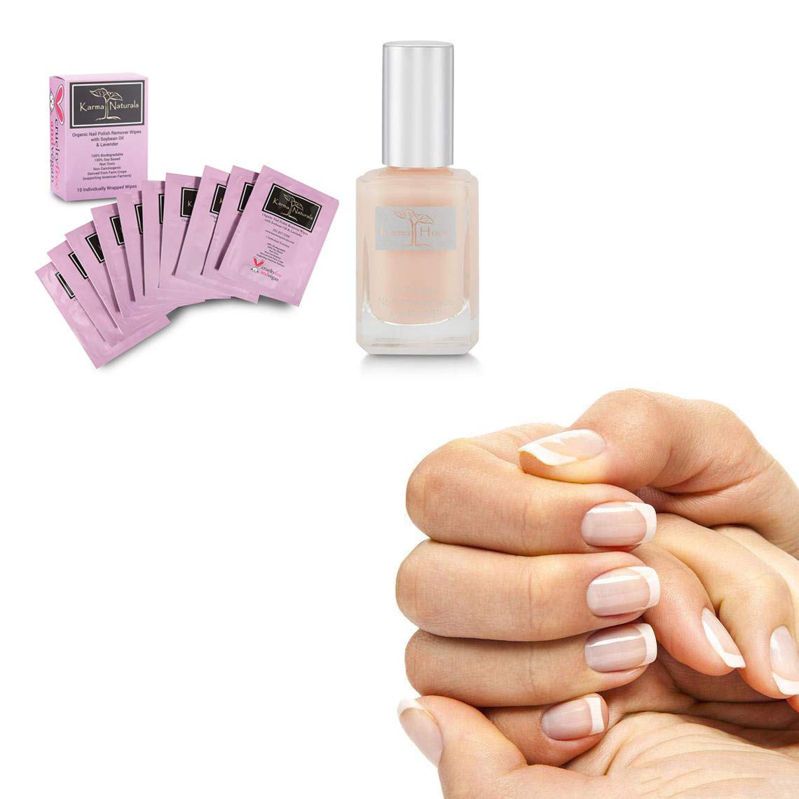 Nail Polish Remover Wipes Pack of 10 – Non-Toxic, Vegan, Cruelty- Free with Deep Nutrition Nails Strengthener & Nail Treatment makes your nails stronger