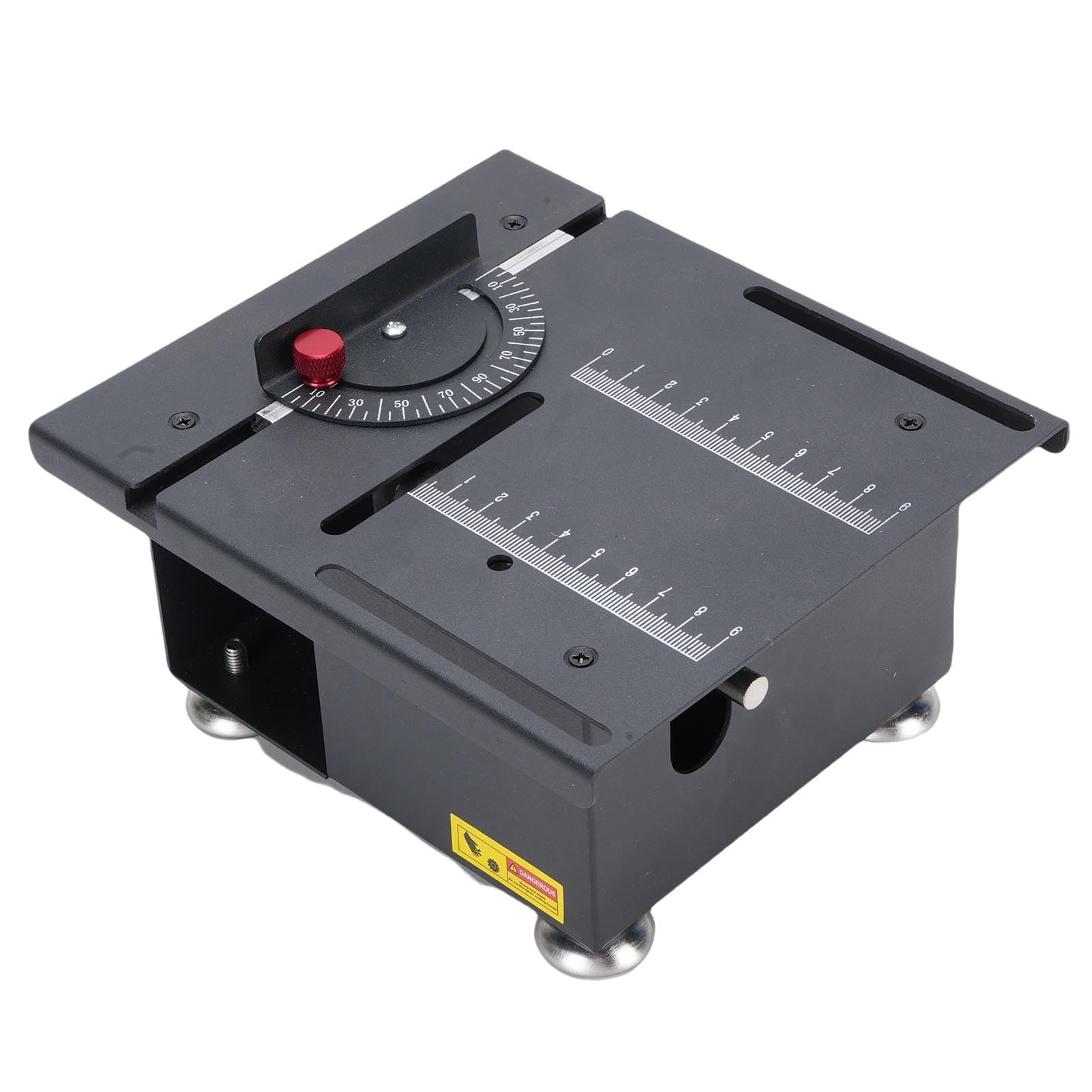 Mini Piła Stołowa, 100W 0-16mm z 7 Prędkościami i 4 Ostrzami | Dla Drewna/majsterkowania/rękodzieła, 100W, 7 Prędkości, 10000 RPM, głębokość Cięcia 16 Mm, Obudowa Aluminiowa, 4 Ostrza +