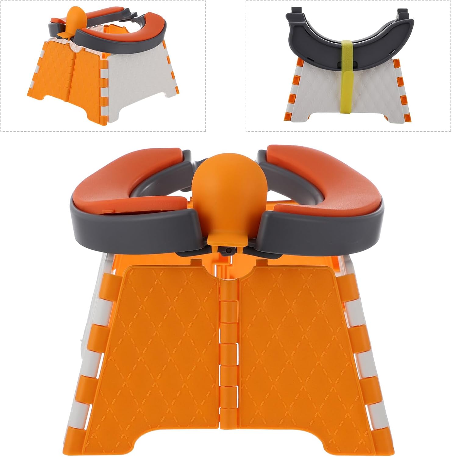 MERRYHAPY Portable Foldable Toilet Lightweight Travel Potty Training Seat for Boys Compact Foldable Design Practical for Home Car Outdoor Use with Cleaning Bags