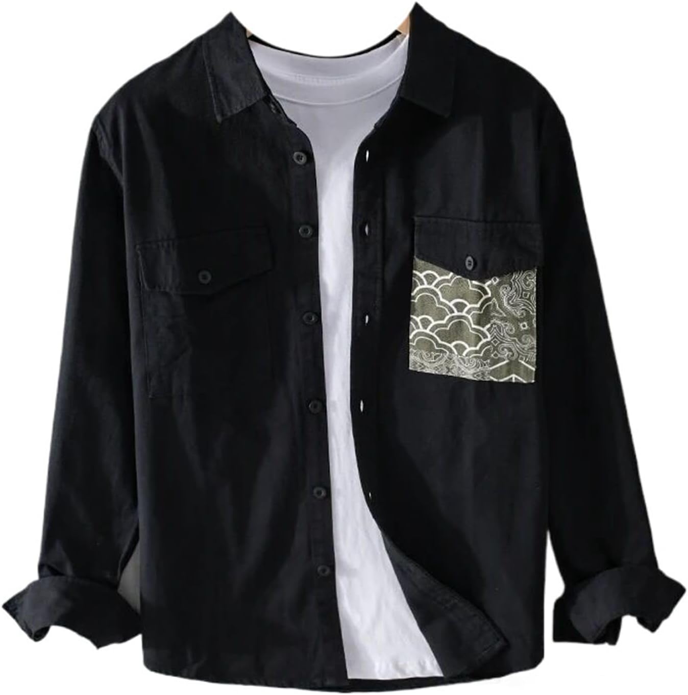 Long Sleeve Casual Cotton Shirt Men Comfortable Tops
