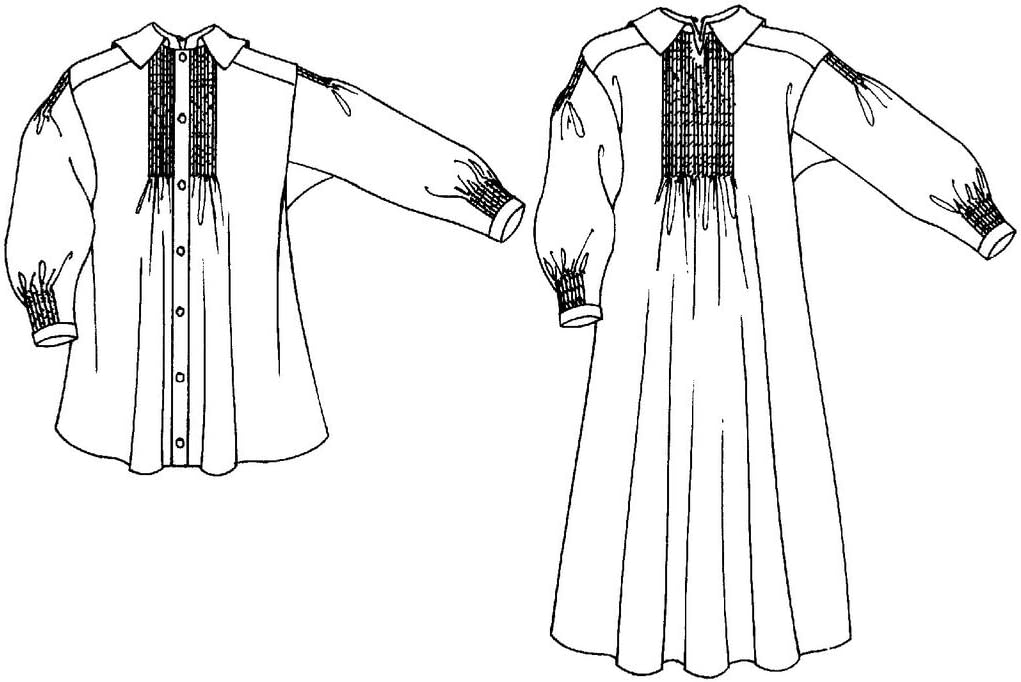 Folkwear English Smock #221 Farmer Shirt Artist Blouse Traditional Old England Sewing Pattern (Pattern Only) folkwear221