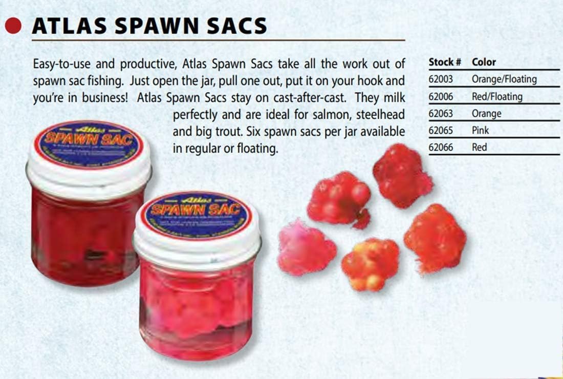 Atlas Regular Spawn Sacs 62063, 1 oz, Orange