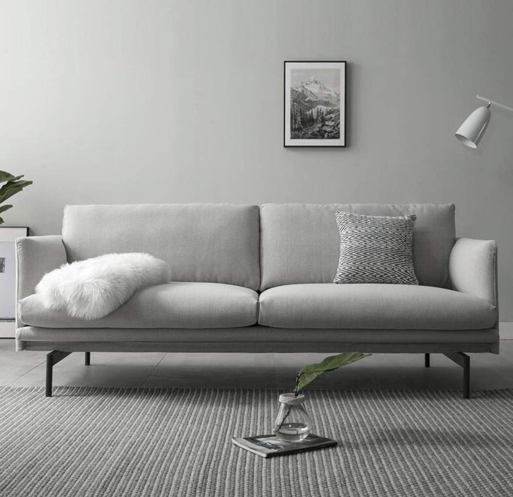 Living Room Convertible Linen Fabric Tufted Splitback Futon Couch Furniture - Beige