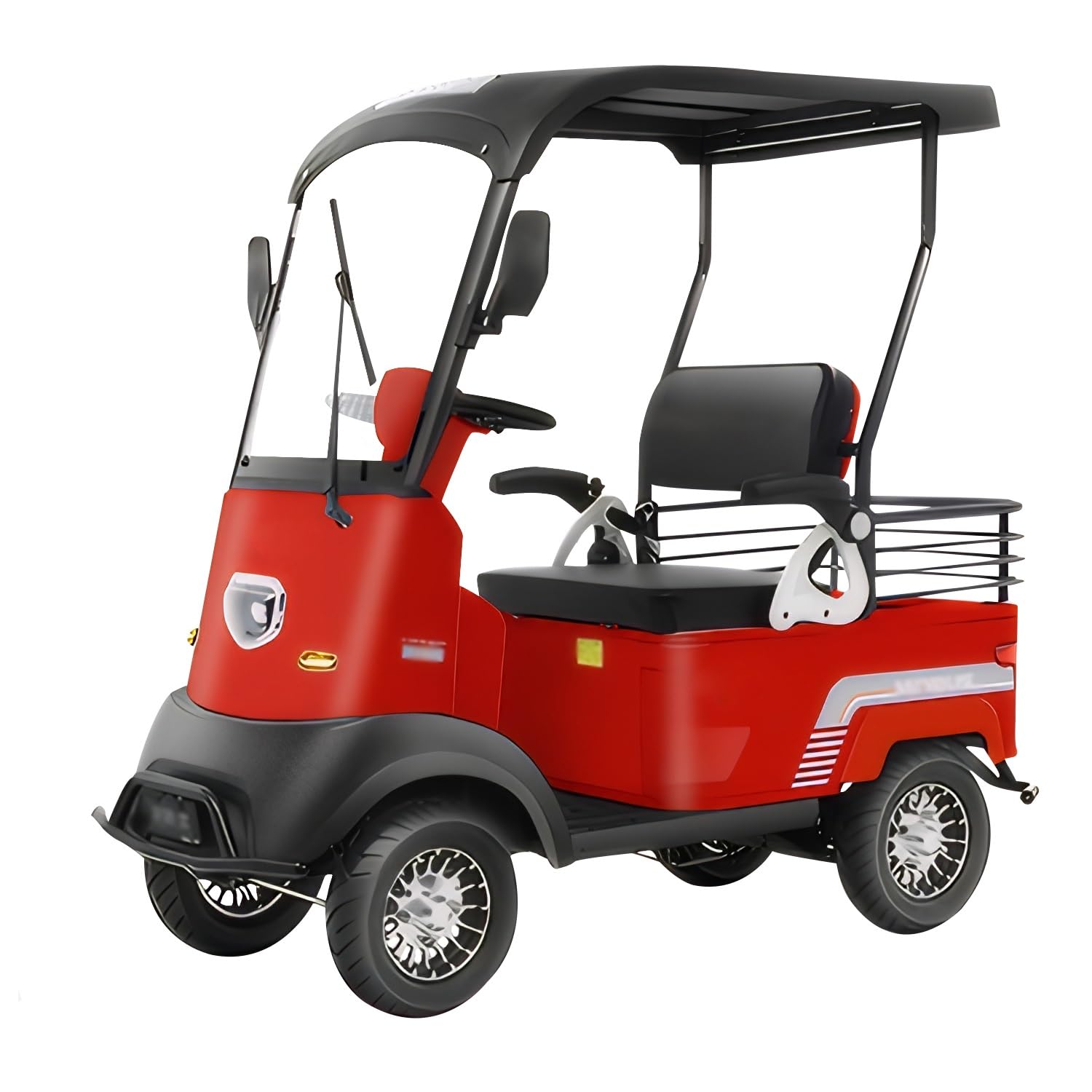 Electric Golf Cart 4 Wheel Mobility Scooter for Seniors with Storage Box, Farm Load Truck for Seniors and Adults Comes, Courtesy Car