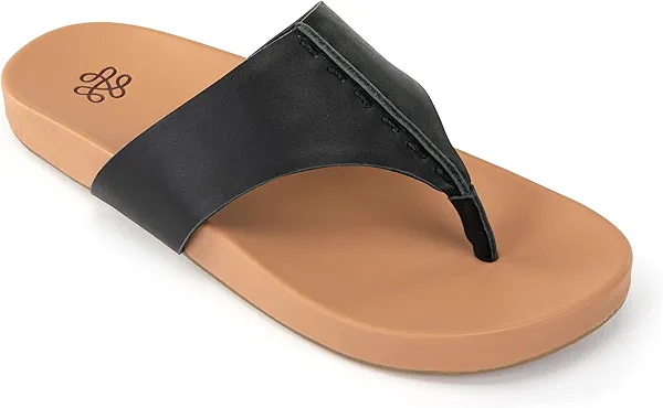 The Sak Everly Slide Sandal - Women's Flat Fashion Slides with Soft Cushion Sole - Beach Slip On Sandals For Everyday