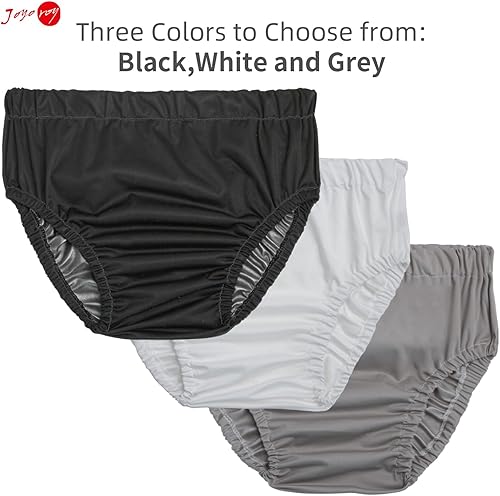 Miniatura 5 de Joyo roy 2 pantalones de plástico para adultos, pañales protectores de incontinencia, ropa interior lavable para incontinencia, ropa interior