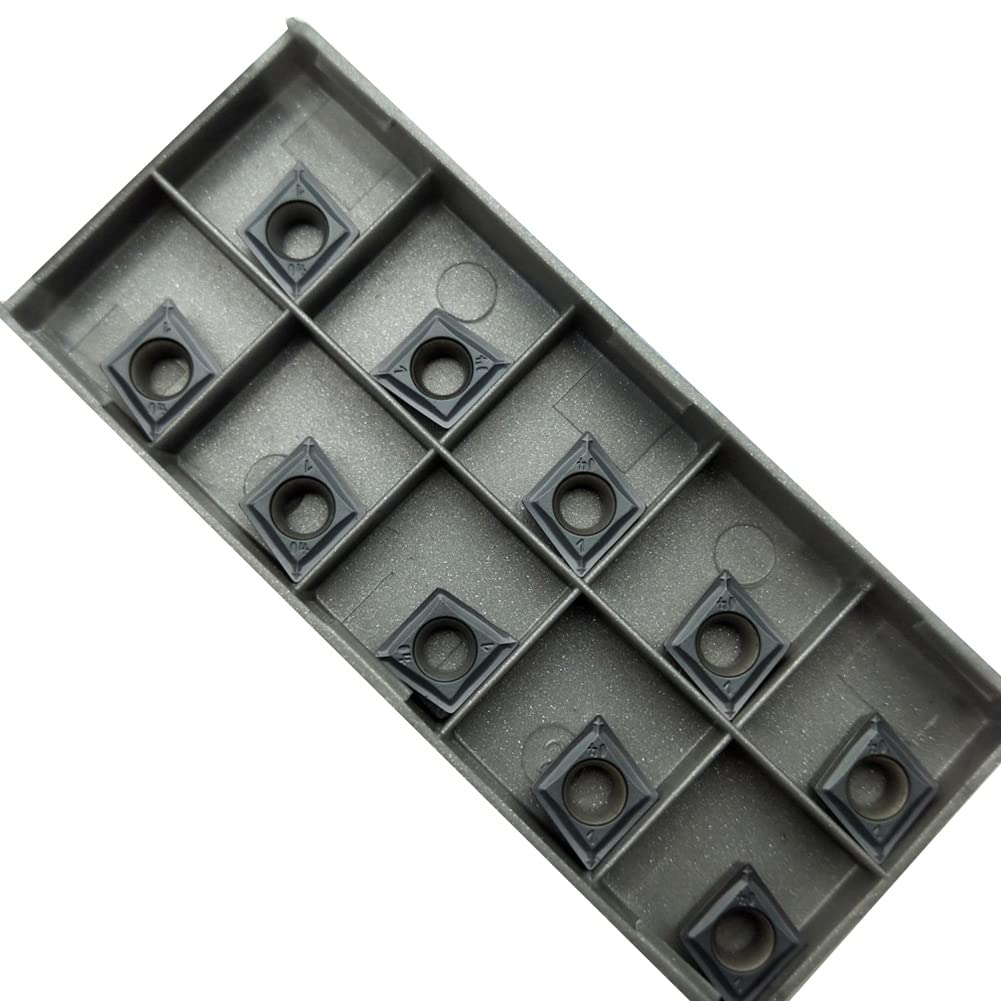 SPORTARC 10 PCS CNC Carbide Insert Cutter, ISCAR CCMT3-1 SM IC907 CCMT09T304-SM IC907 Carbird Inserts CNC blade