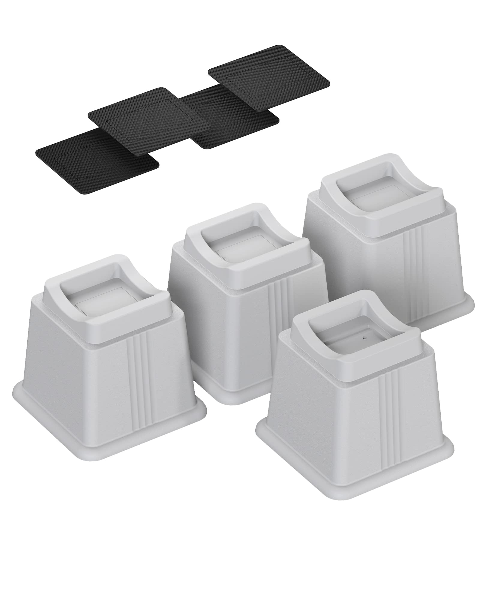 Nachell Bed Furniture Risers 4 Pack Bed Lift Risers Elevation in Height