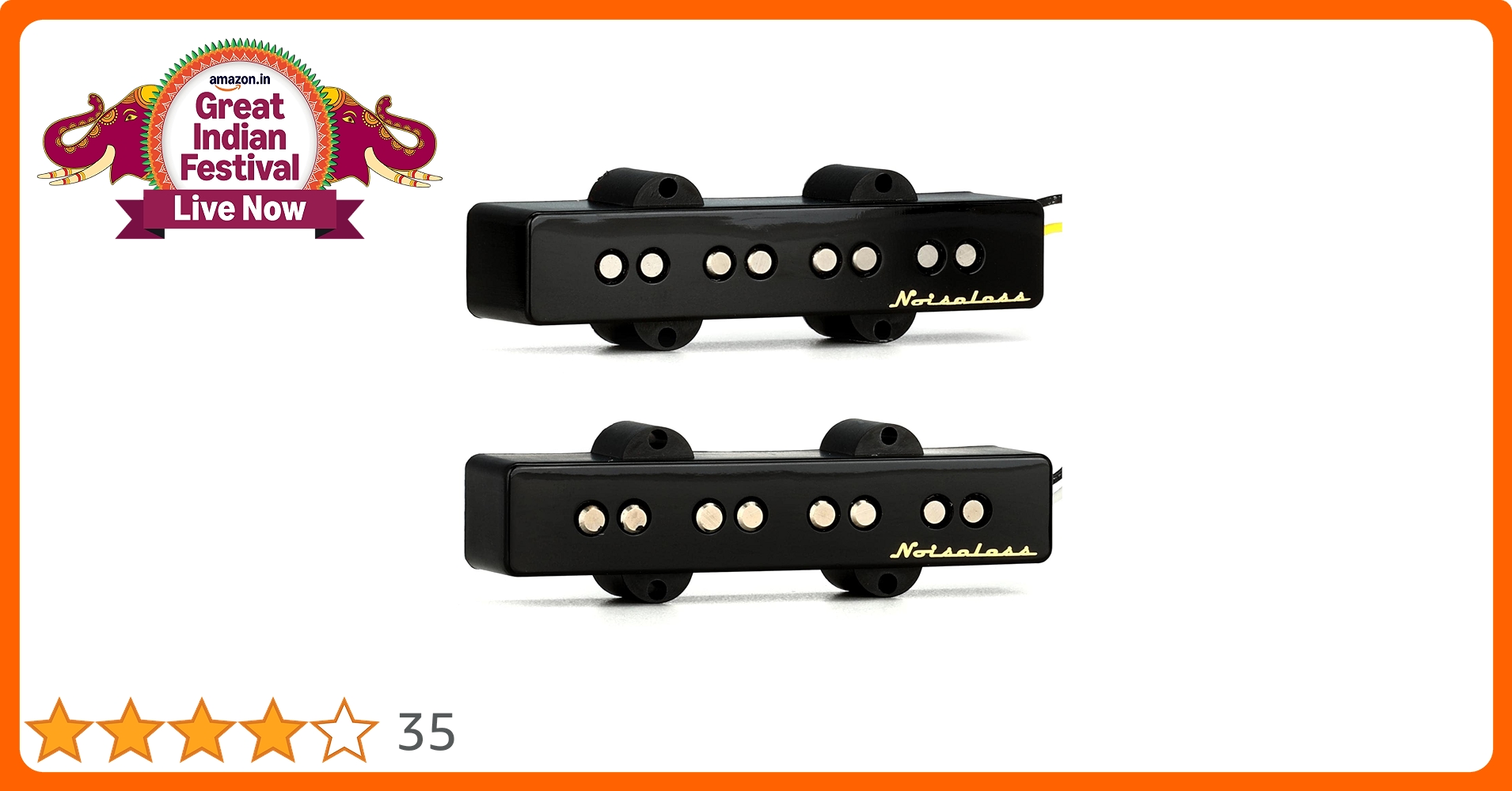 FENDER Jazz Bass Pickups ＋Eric ピックアップ Fender Jazz Bass Noiseless Original Pickups Set : Amazon.in