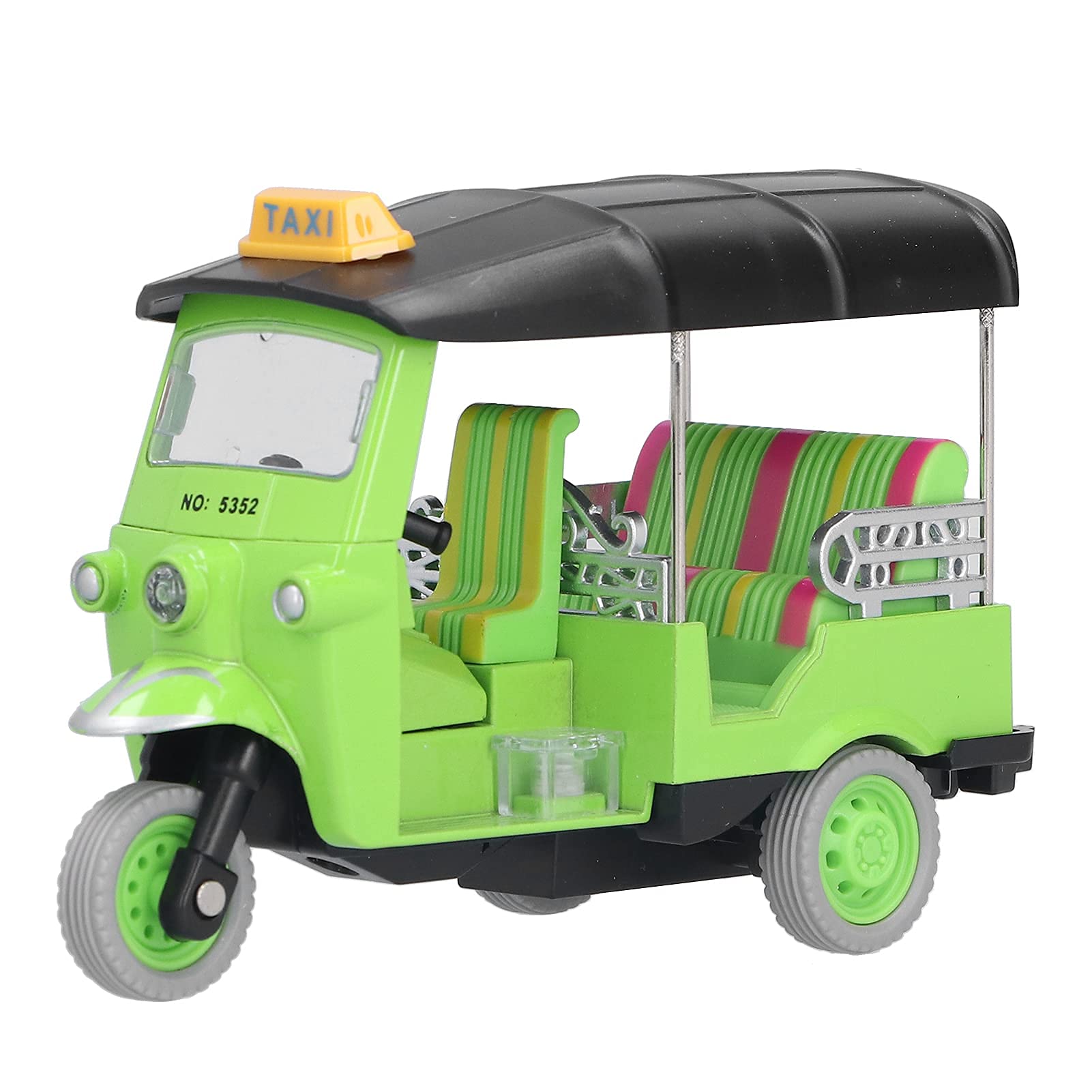 Car Toys For Kids, Pull Back Thai Tricycle Simulation Alloy Tuk Tuk Car Model Toy Children Vehicle Toy Children Alloy Friction Powered Pull Back Car Toys