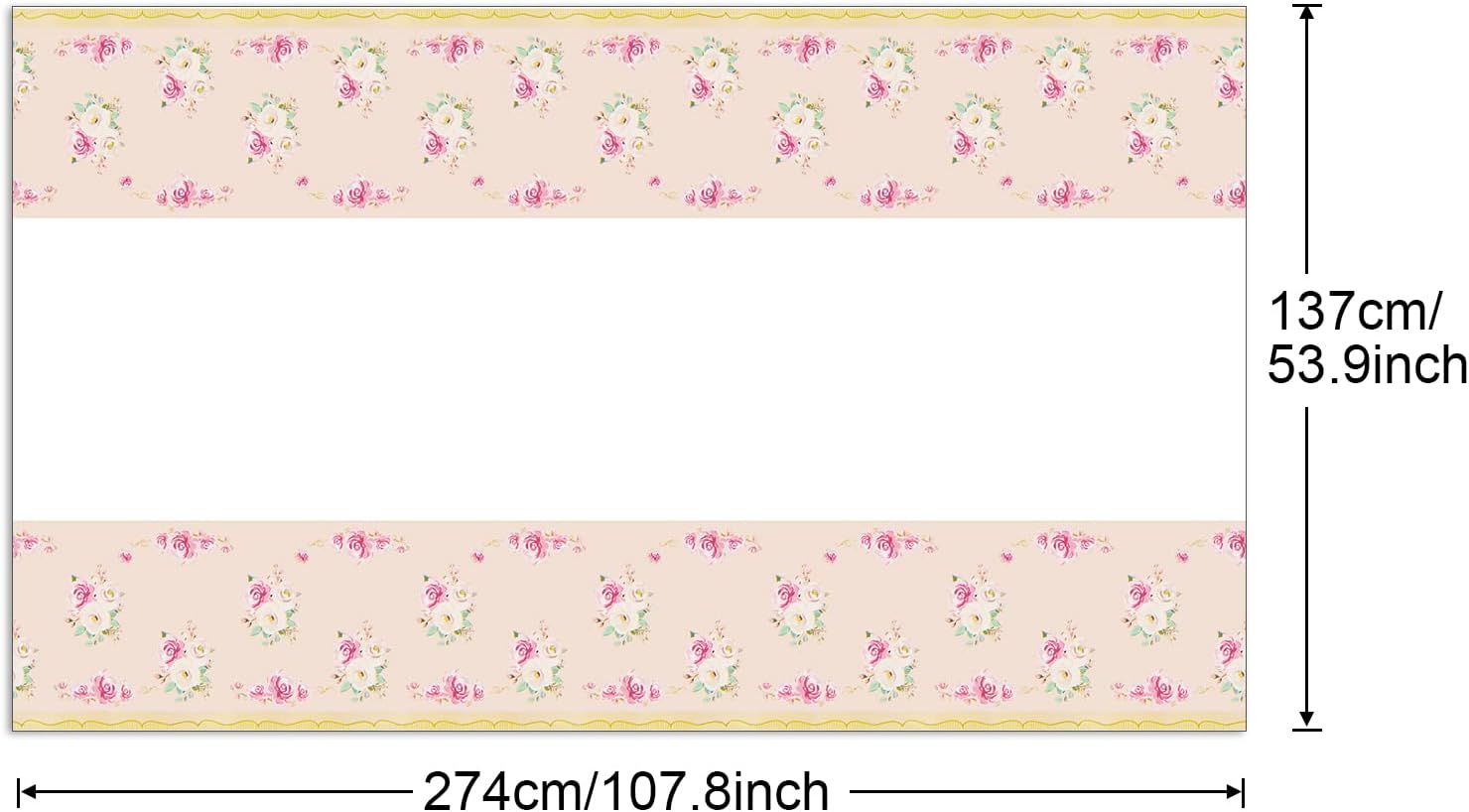 PHOGARY 3 Pieces Tea Party Floral Tablecloth for Party Decoration Floral Plastic Rectangular Table Covers Flower Tablecloth for Tea Party Dessert Time Girl Birthday Party Supplies - Image 4
