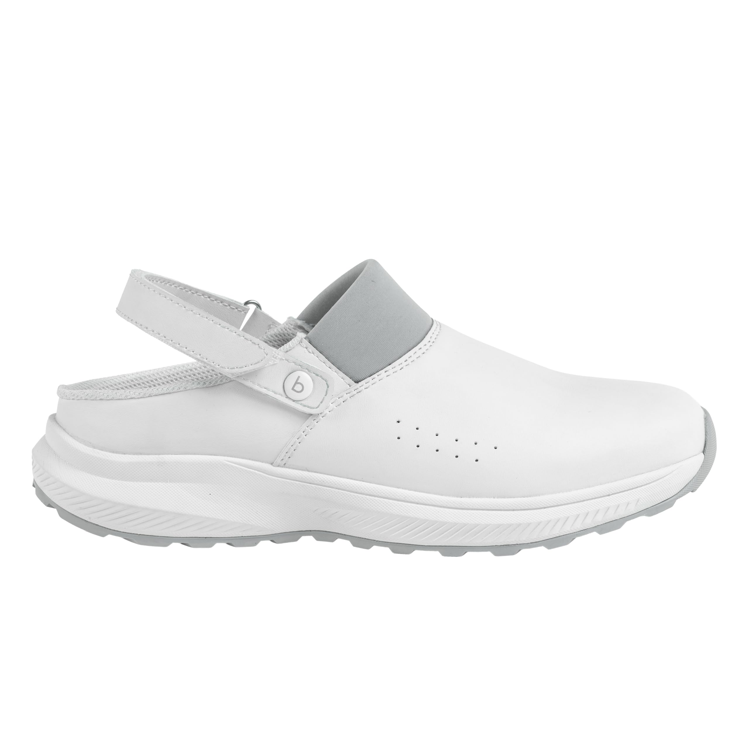B-well Kai Medizinische Clogs Weiß – Arbeitsschuhe Pflege Damen & Herren, Krankenschwester Schuhe, rutschfest, Anatomische, Eva/Gummi Sohle