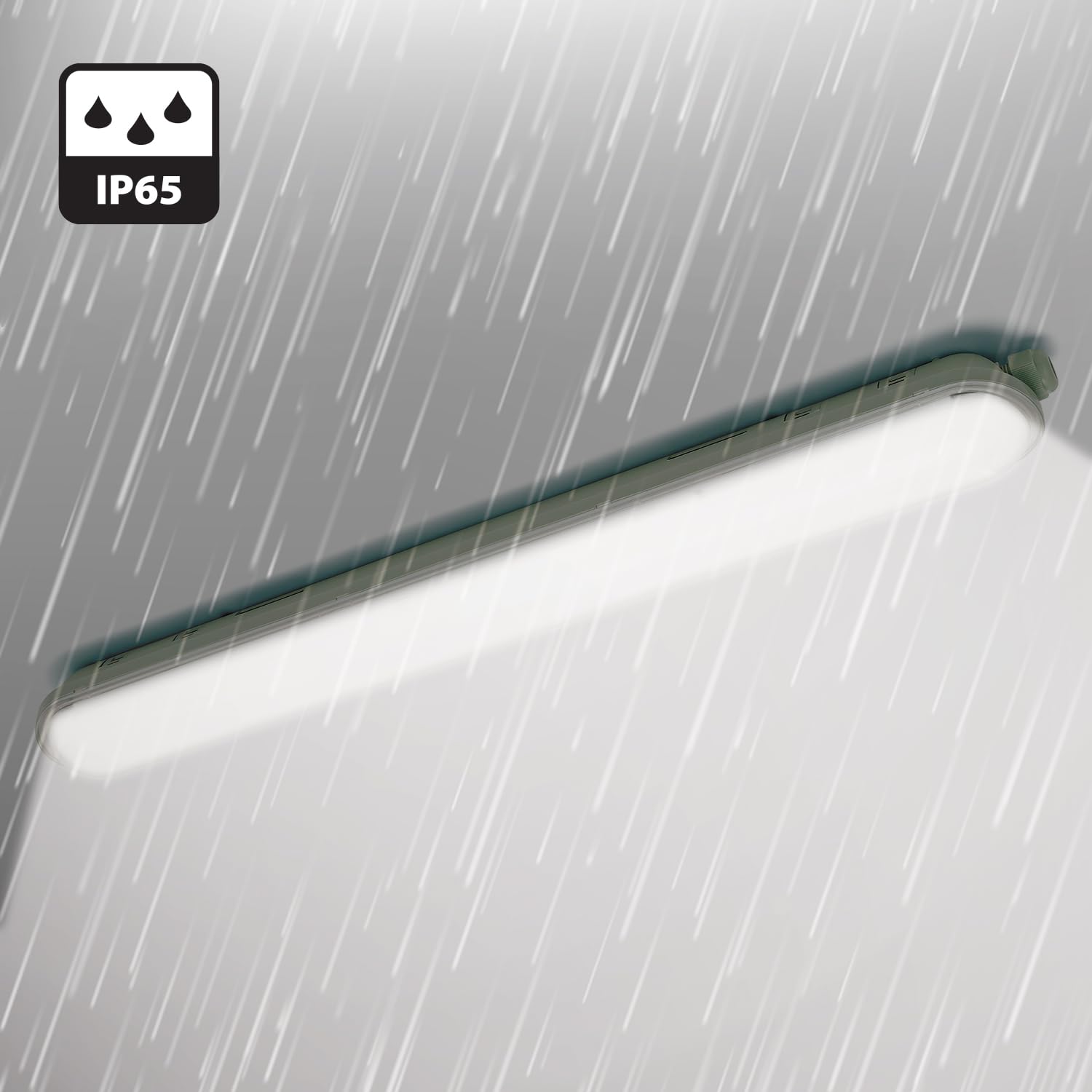 Velamp ECOPOWER: Plafonnier LED étanche, 150cm, 6600lm, extensible