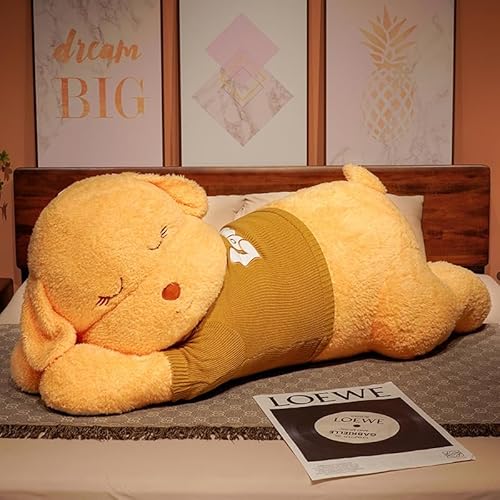 HYAKURIぬいぐるみ/テディベア 可愛い熊 動物 大きい/巨大 お誕生日 プレゼント/熊縫い包み/クマ抱き枕/お祝い/ふわふわぬいぐるみ (100cm, イエロー毛衣狗)
