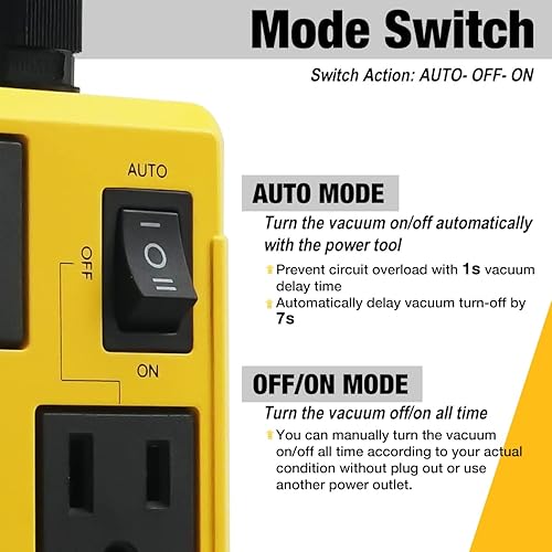 Miniatura 4 de SENCTRL Interruptor Automático de Vacío Permite que las Herramientas EléctricasSierra de Mesa Enciendan y Apaguen la AspiradoraAccesorio