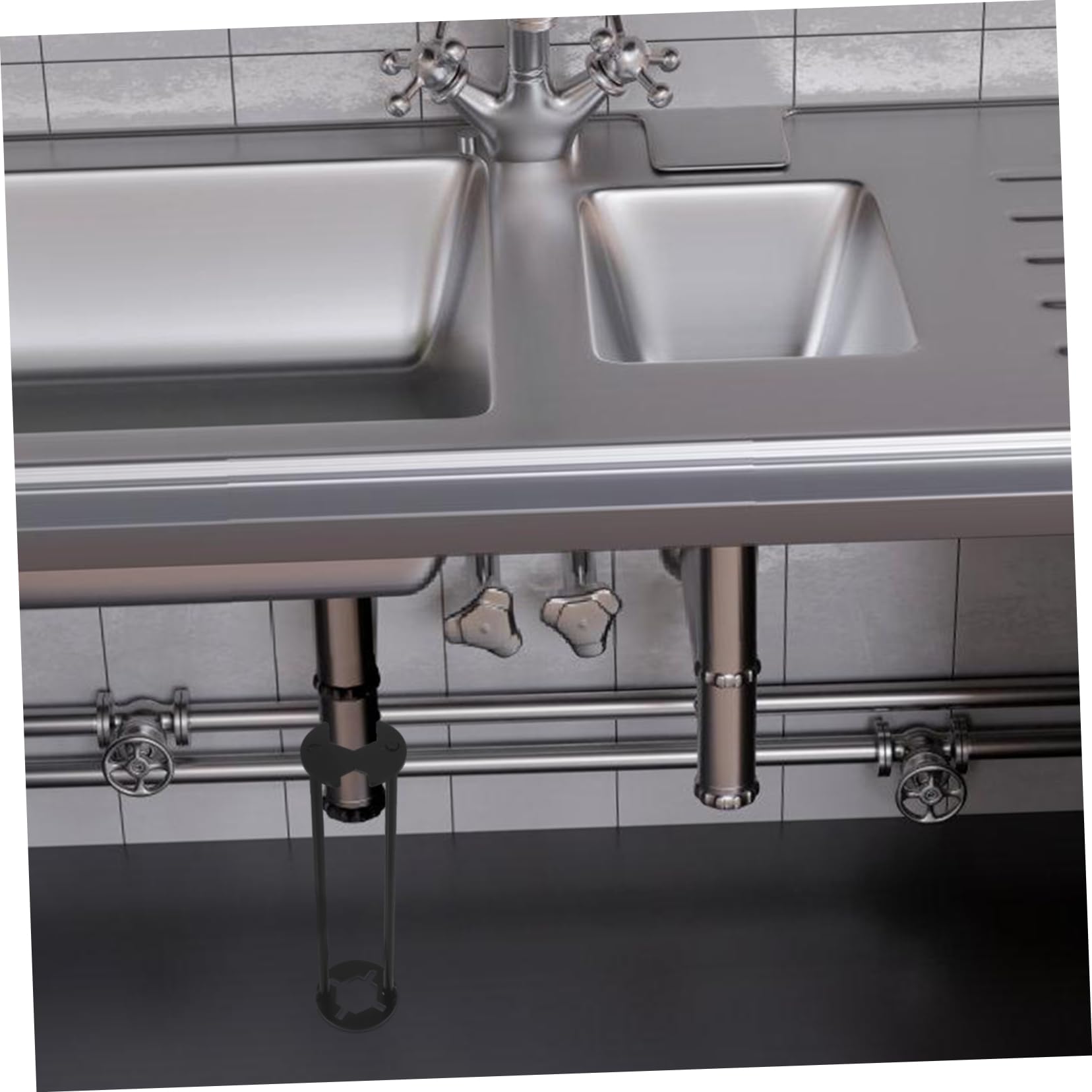 Hemobllo 5piezas Llave De Fontanería Multifuncional De Inoxidable Herramienta Para Instalación y Reparación De Fregaderos Compatible Mangueras De Agua Diseño Ergonómico y Duradero