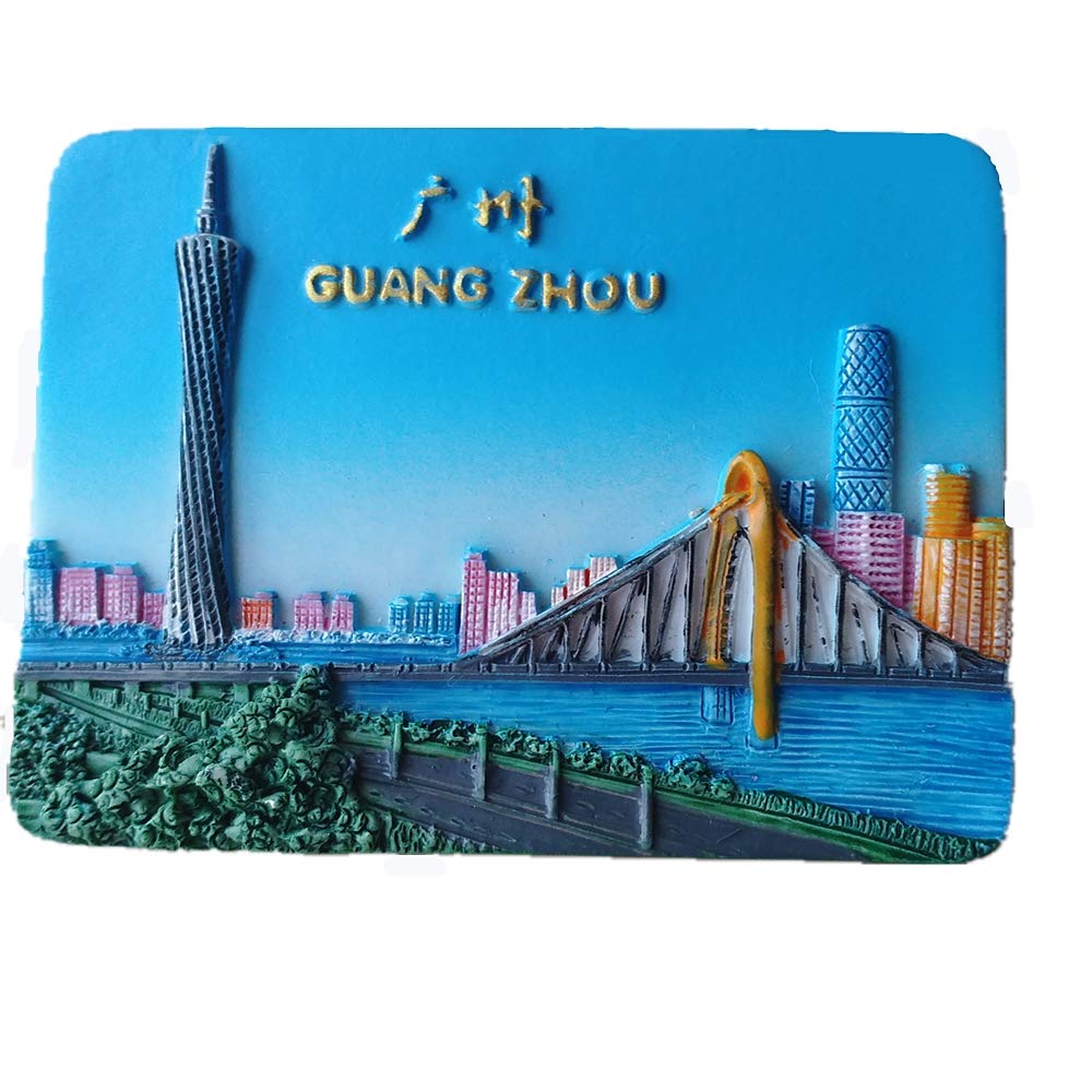 Muyu Magnet 3D Guangzhou China Fridge Magnet Travel Sticker Souvenir,Home & Kitchen Decoration,Guangzhou China Refrigerator Magnet