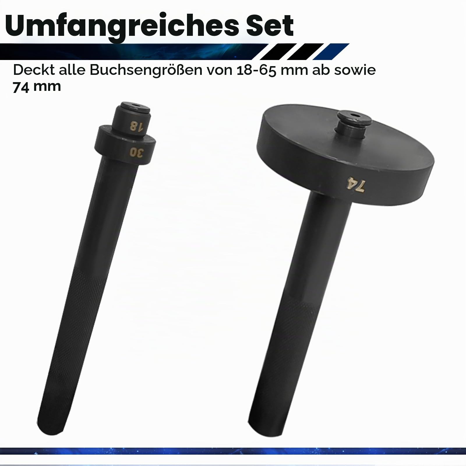 ATPEAM Radlager Druckstück Treibsatz 52tlg, Buchsenlager und Dichtungstreiber Set
