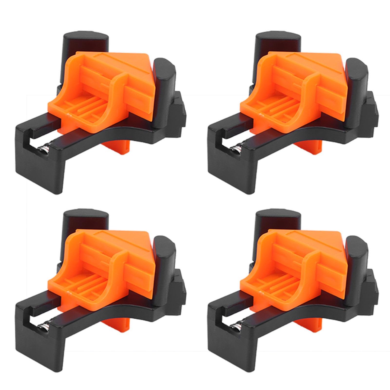 90 Degree Corner Clamp, 4PCS Adjustable Single Handle Spring Loaded Right Angle Clamp,Swing Woodworking Clip Clamp Tool