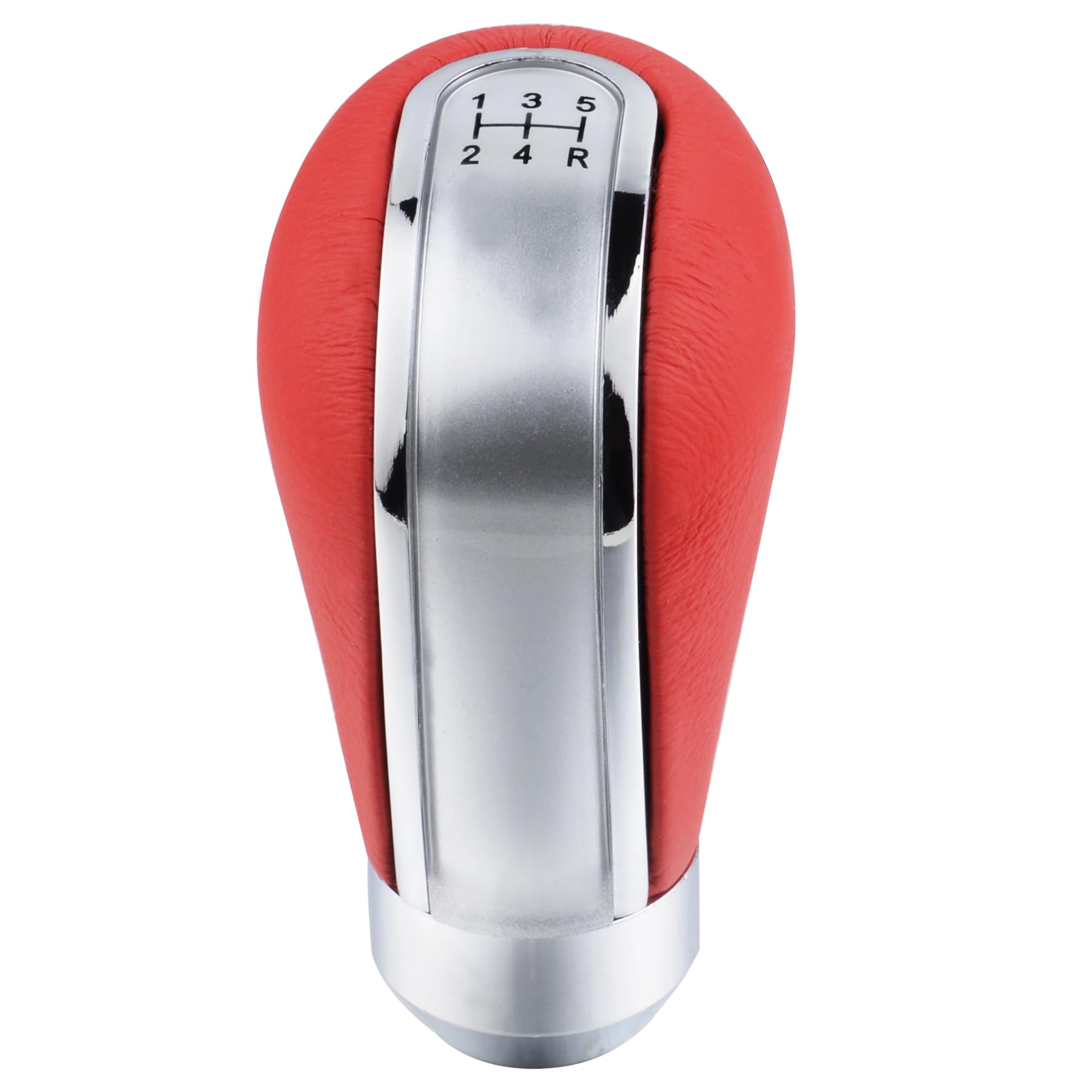 Padaodao Car Shifter Knob Accessories Red Leather Gear Stick Head Fit for Most Transmission Vehicles SUV Trucks Cars