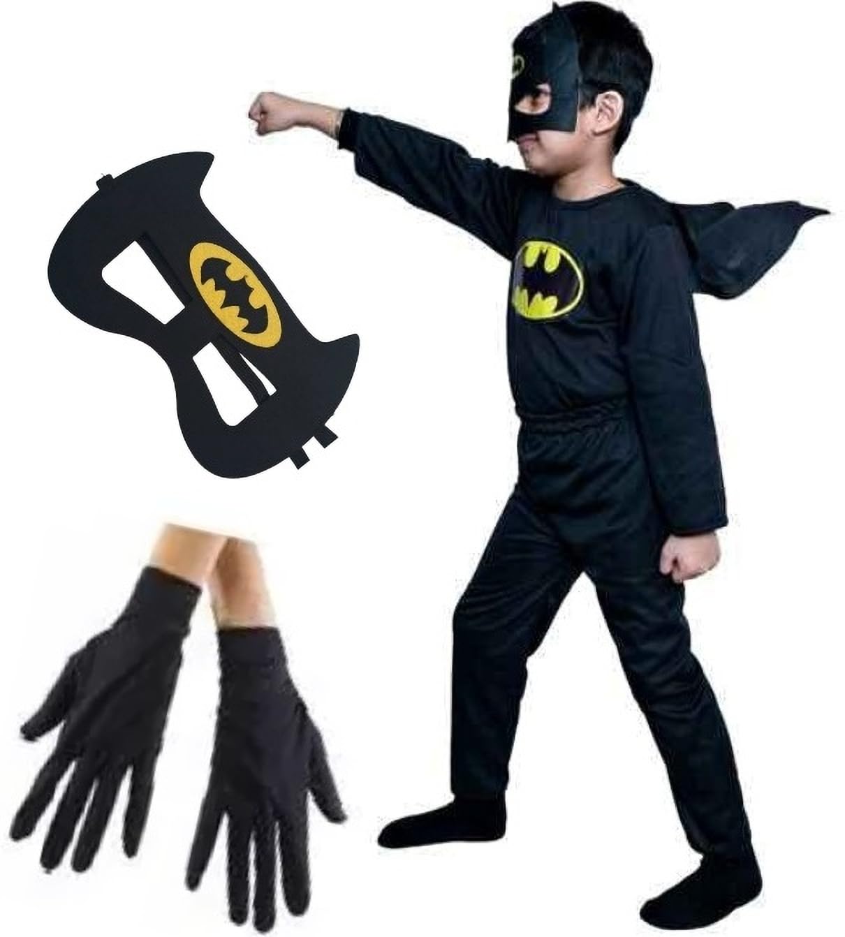 KAUSHIK ENTERPRISES Hosiery Superhero Costume For Kids Halloween Dress Fancydress Birthday Gift | Cosplay Bodysuit for Boys and Girls (2-3 Yr)